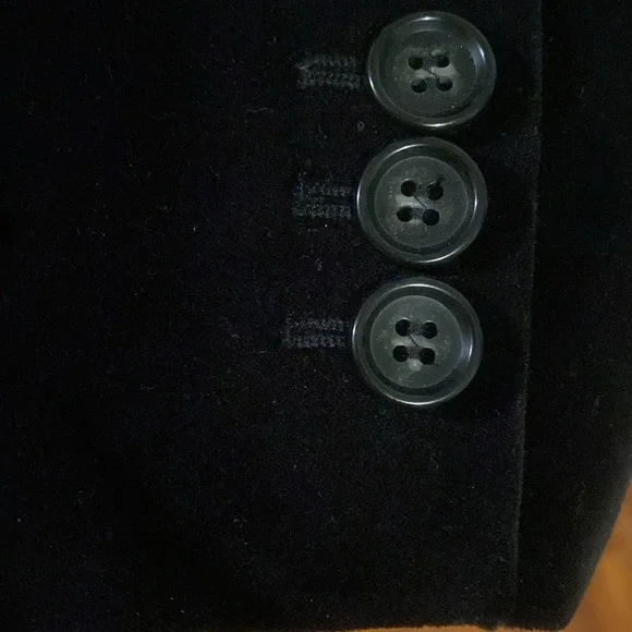 PRE-OWNED TALBOTS BLACK VELVET SINGLE BUTTON BLAZER - Picture 7 of 12